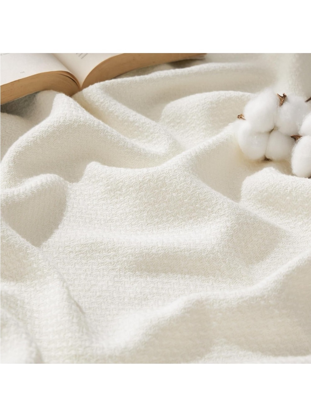 NEW Bedsure GentleSoft 100% Cotton Large Throw Blanket - Breathable